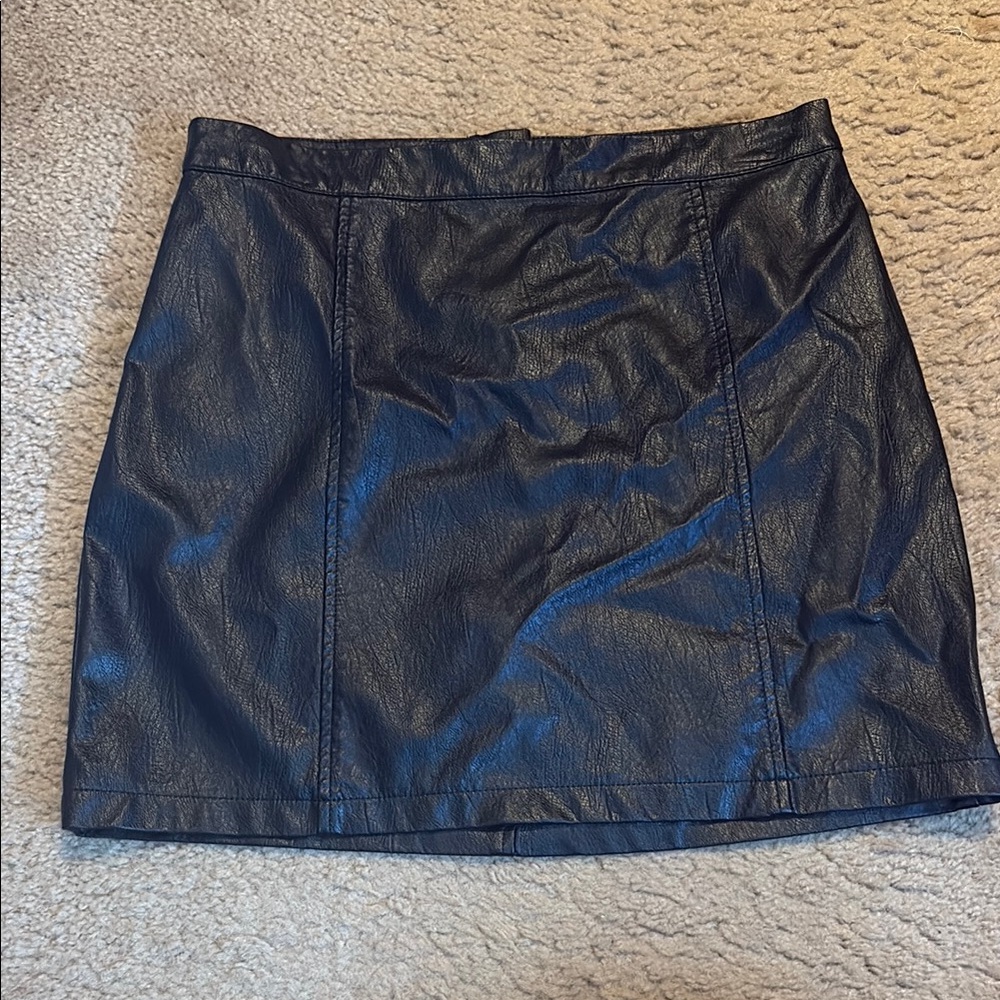 Target Black faux leather Mini Skirt
